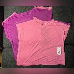 Pink and purple Workout Tops